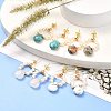 Natural & Synthetic Gemstone Bead Stud Earrings for Women EJEW-JE04627-3