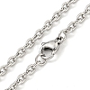 Non-Tarnish 201 Stainless Steel Cable Chain Necklaces for Women and Men NJEW-F322-10P-1