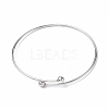 Adjustable 304 Stainless Steel Wire Cuff Bangle Making MAK-F286-02P-1