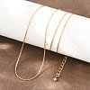 0.7MM Brass Boston Link Chain Necklaces for Women NJEW-Q351-02G-2
