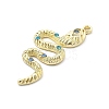 Snake Shape Alloy Rhinestone Pendants PALLOY-Q030-01A-2