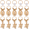 2 Bags Sea Animals Alloy Hair Braid Pendant OHAR-BM0001-05-1