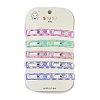 10Pcs 5 Colors Tartan Pattern Epoxy Resin Snap Hair Clip PHAR-P009-01B-1