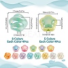 52Pcs 13 Styles UV Plating Acrylic Beads OACR-AR0001-26-2