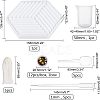 Hollow Hexagon DIY Cup Mats Silicone Molds DIY-OC0003-13-4