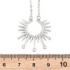 Brass Micro Pave Clear Cubic Zirconia Sun Pendant Necklaces KK-CBA4547-09P-5