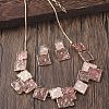 Square Zinc Alloy Enamel Pendant Necklaces & Stud Dangle Earrings Sets FS-WG2E030-01-1