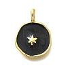 Brass with Enamel Pendants KK-D295-31G-04-1