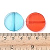 Flat Round Transparent Acrylic Beads X-MACR-R546-26-4