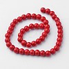 Opaque Solid Color Glass Beads Strands GLAA-D080-6mm-20-1