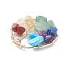 Alloy Gemstone Chip Pendants PALLOY-JF01448-01-3