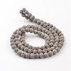 Synthetic Lava Rock Round Beads Strands G-I124-8mm-13-2