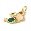 Brass Micro Pave Colorful Cubic Zirconia Glass Pendants KK-R162-026G-G-2
