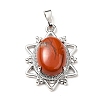 Natural Red Jasper Pendants G-B033-03P-20-2