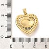 Brass Micro Pave Clear Cubic Zirconia Pendents KK-R212-12G-04-3