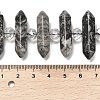 Natural Map Stone Double Terminated Point Beads Strands G-H069-B09-01-5
