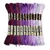 12 Skeins 12 Colors 6-Ply Polyester Embroidery Floss OCOR-M009-01B-10-1