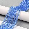 Transparent Electroplate Glass Beads Strands EGLA-A039-T2mm-L07-4