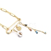 Evil Eye Brass Enamel Pendant Necklaces NJEW-JN03053-04-1