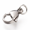 Tarnish Resistant 304 Stainless Steel Lobster Claw Clasps X-STAS-G240-01D-P-4