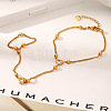 304 Stainless Steel Pave Clear Cubic Zirconia Heart Link Ring Bracelets for Women WGBEB4D-01-2