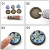 Vintage Alloy Brooch Cabochon Bezel Settings X-PALLOY-O038-20AB-NF-2