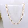 Gold Plated Brass Cable Chain Necklaces NJEW-BB10199-18-2
