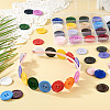 80Pcs 20 Colors 4-Hole Resin Buttons BUTT-TA0001-29A-7