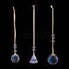 3Pcs 3 Styles Glass Suncatchers for Outdoor Garden Hanging Decoration HJEW-TADJ0001-01-3