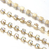 Brass Rhinestone Strass Chains CHC-T002-SS12-02C-3