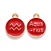 Alloy Enamel Pendants X-ENAM-S124-01B-07J-1
