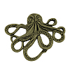Tibetan Style Alloy Octopus Cabochons X-TIBEP-A15656-AB-NR-1