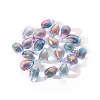 Transparent Spray Painted Glass Charms GLAA-YW0001-12-2