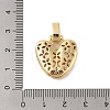 Brass Micro Pave Cubic Zirconia Pendants ZIRC-P121-01G-V-3