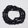 Natural Black Tourmaline Chip Bead Strands X-G-L444-08-3