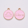 Alloy Enamel Pendants ENAM-S124-01B-09K-1