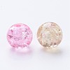 Baking Paint Crackle Glass Beads DGLA-X0006-8mm-04-3