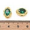 Brass Pave Cubic Zirconia Beads CU-CBA42CA-06G-01-3