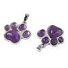 Natural Amethyst Pendants G-B194-02P-06-2