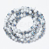 Electroplate Opaque Solid Color Glass Beads Strands X-EGLA-A034-P8mm-I10-2