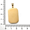 Tarot 304 Stainless Steel Enamel Pendants STAS-M119-09O-G-2