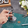 Flat Round Iron Block Jewelry Making Bench Tool Mini Forming Metalworking TOOL-WH0136-185C-4