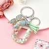 Resin & Acrylic & Faux Suede Tassel Keychain KEYC-YW00126-21-1