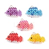 Glass Seed Beaded Fish Pendants PALLOY-MZ01234-1