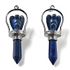 Natural Lapis Lazuli Pointed Big Pendants KK-H491-01P-03-1