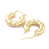 Brass Hoop Earrings EJEW-H301-01G-01-2