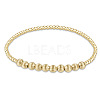 Bohemia Brass Round Beaded Stretch Bracelets TK0566-26-1