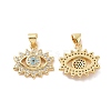 Brass Micro Pave Cubic Zirconia Pendants ZIRC-P106-44G-1