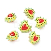 Baking Paint Glass Bumpy Beads Heart LAMP-V001-09-3