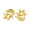 Real 18K Gold Plated Brass Micro Pave Cubic Zirconia Connector Charms KK-L209-058G-02-2